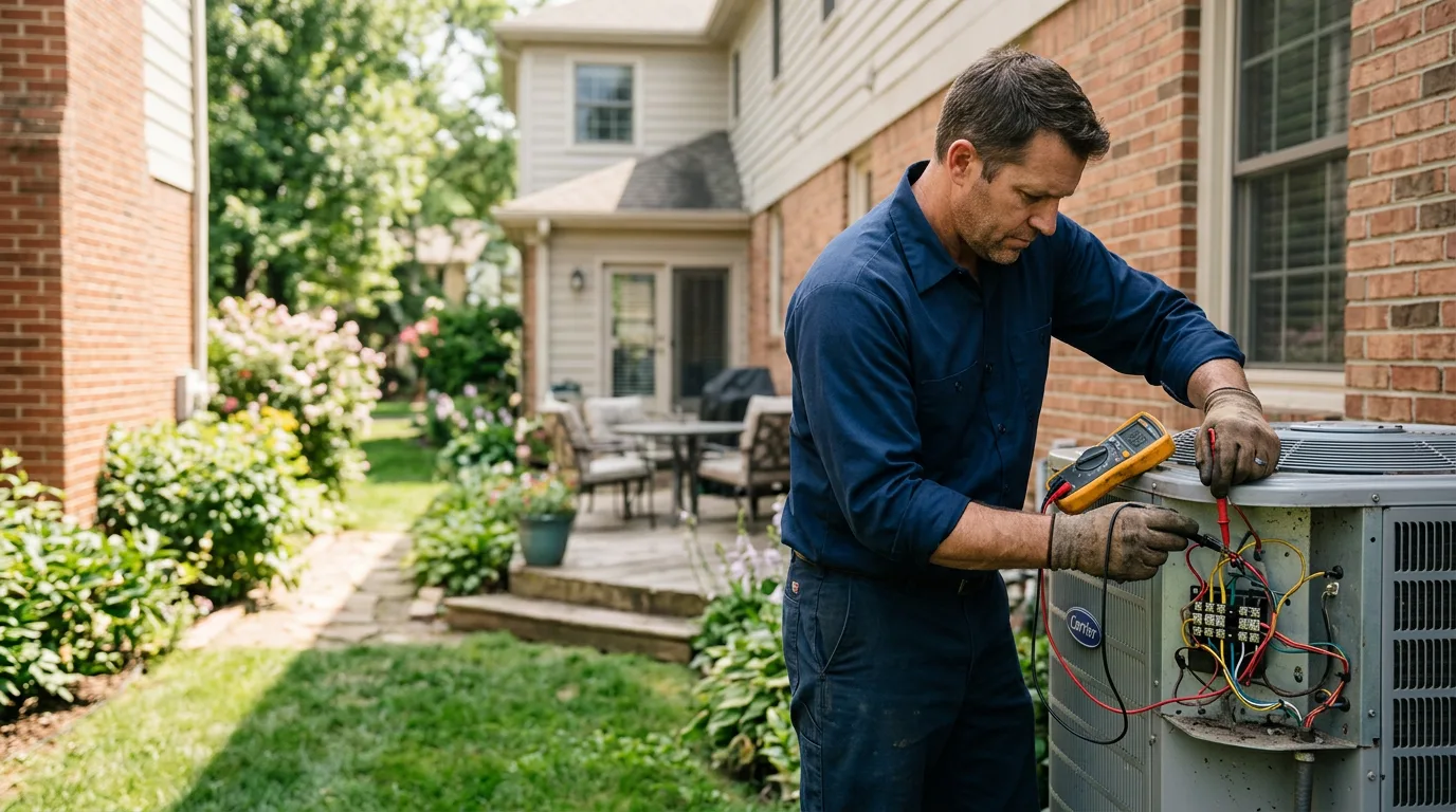 HVAC technician working near Shattuck, OK
